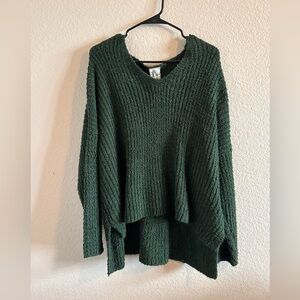 Green Soft and Fluffy oversized Sweater